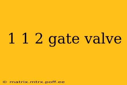 1 1 2 gate valve