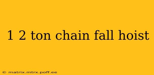 1 2 ton chain fall hoist