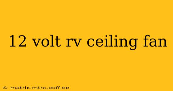 12 volt rv ceiling fan