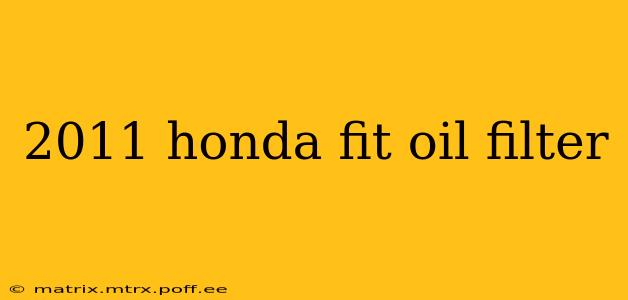 2011 honda fit oil filter