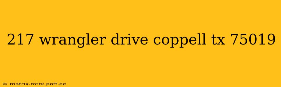 217 wrangler drive coppell tx 75019