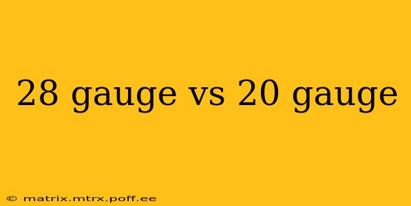 28 gauge vs 20 gauge