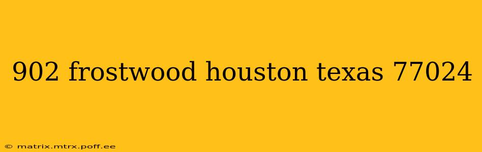 902 frostwood houston texas 77024