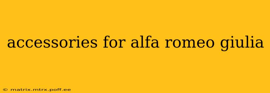 accessories for alfa romeo giulia