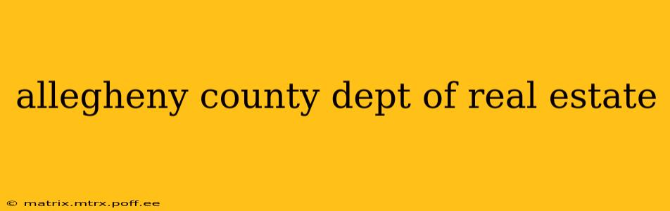 allegheny county dept of real estate