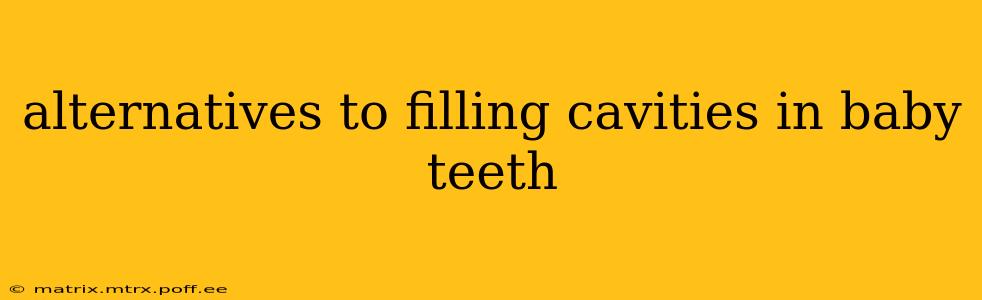 alternatives to filling cavities in baby teeth
