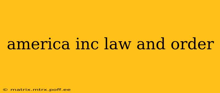 america inc law and order