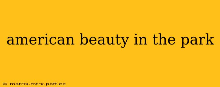 american beauty in the park