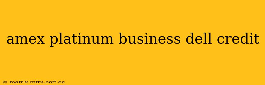 amex platinum business dell credit
