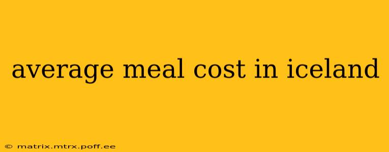 average meal cost in iceland