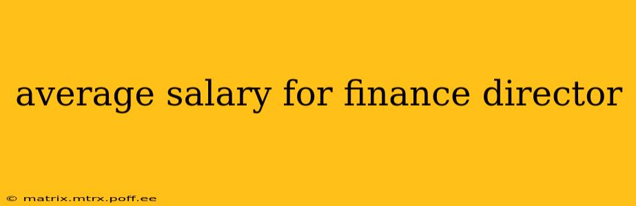 average salary for finance director
