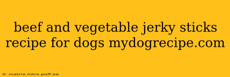 beef and vegetable jerky sticks recipe for dogs mydogrecipe.com