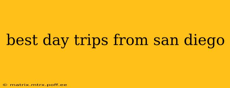 best day trips from san diego