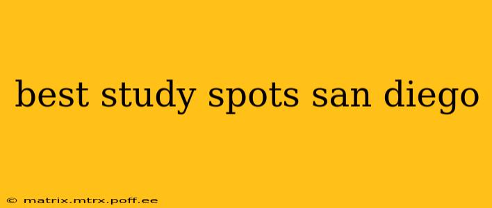 best study spots san diego
