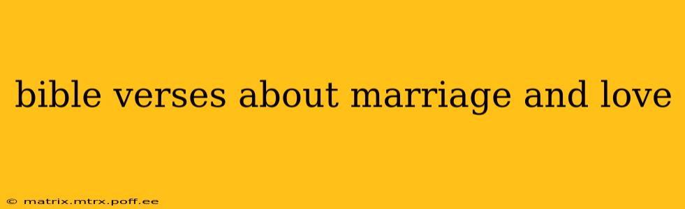 bible verses about marriage and love