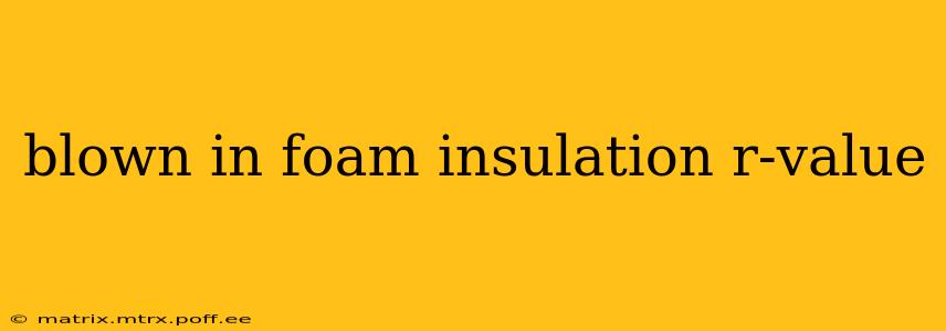 blown in foam insulation r-value