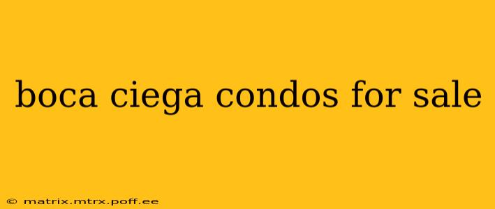 boca ciega condos for sale