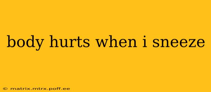 body hurts when i sneeze