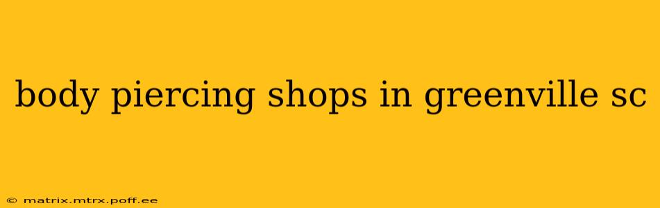 body piercing shops in greenville sc