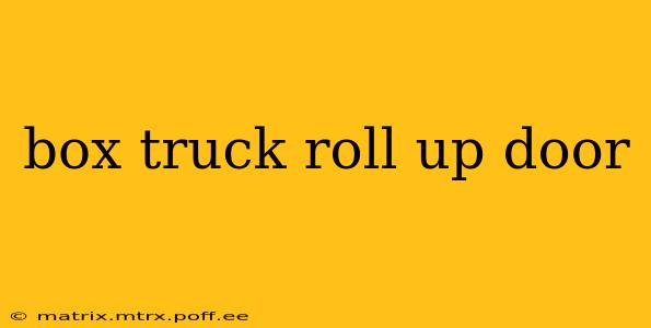 box truck roll up door
