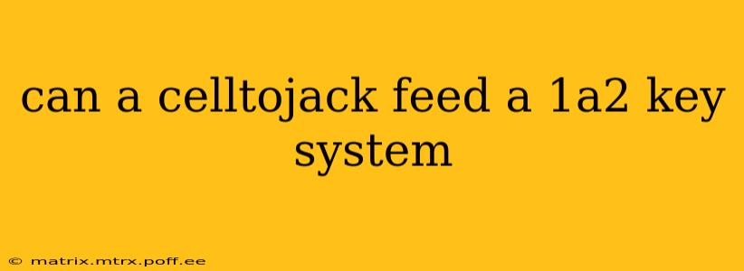 can a celltojack feed a 1a2 key system