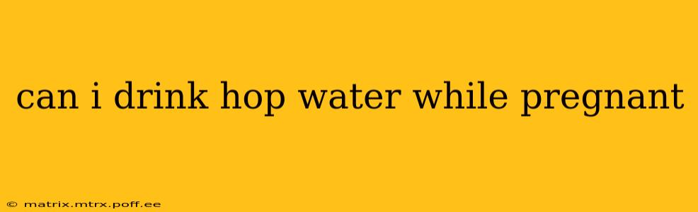 can i drink hop water while pregnant