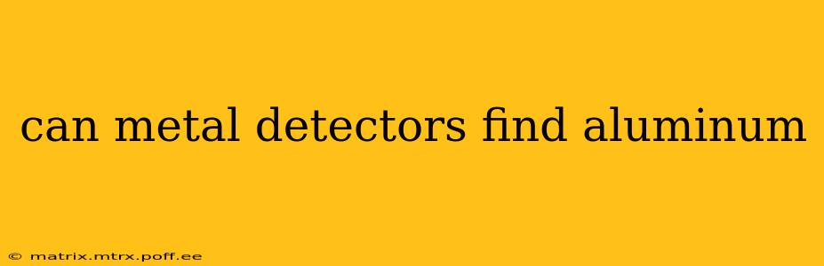 can metal detectors find aluminum