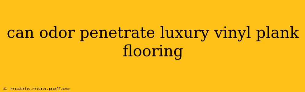 can odor penetrate luxury vinyl plank flooring