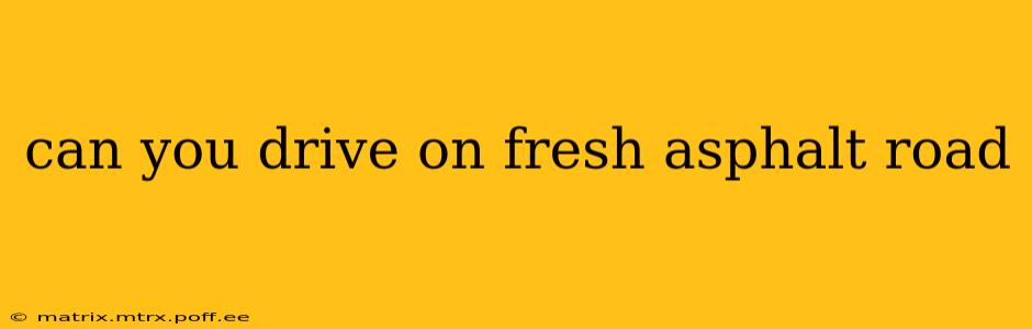 can you drive on fresh asphalt road