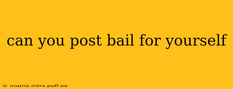 can you post bail for yourself