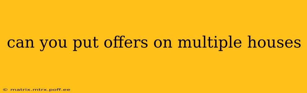 can you put offers on multiple houses