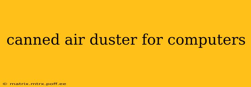 canned air duster for computers