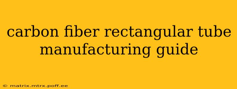 carbon fiber rectangular tube manufacturing guide