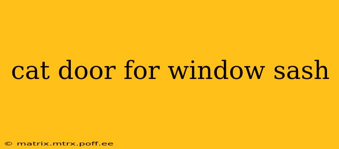 cat door for window sash