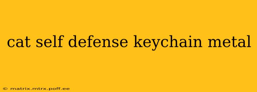 cat self defense keychain metal