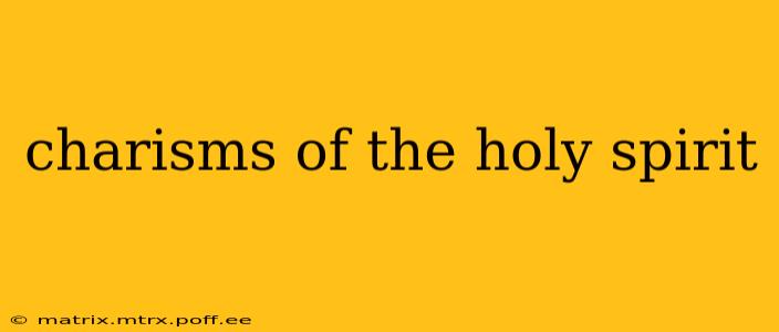 charisms of the holy spirit