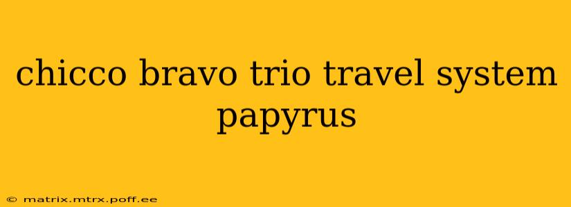 chicco bravo trio travel system papyrus