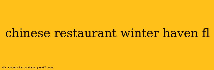 chinese restaurant winter haven fl