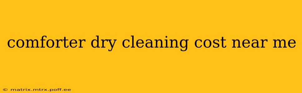 comforter dry cleaning cost near me