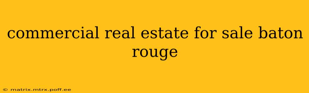 commercial real estate for sale baton rouge
