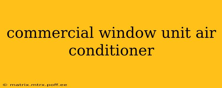 commercial window unit air conditioner