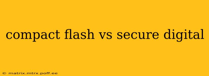 compact flash vs secure digital