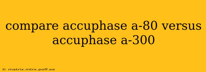 compare accuphase a-80 versus accuphase a-300