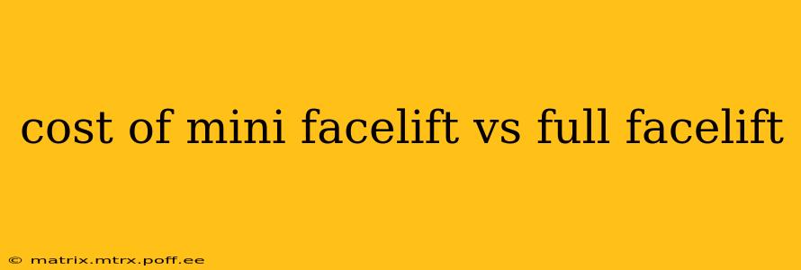 cost of mini facelift vs full facelift