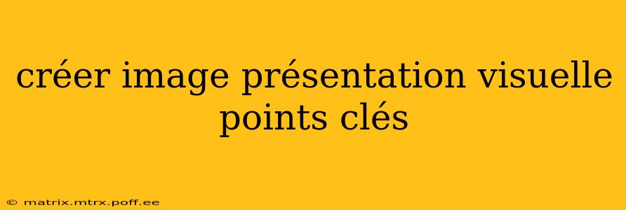 créer image présentation visuelle points clés