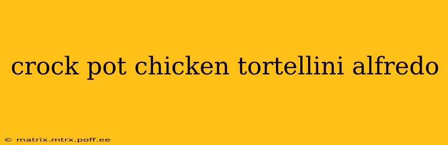 crock pot chicken tortellini alfredo