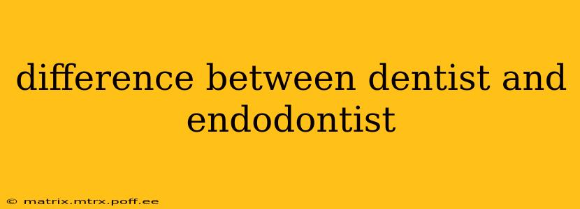 difference between dentist and endodontist