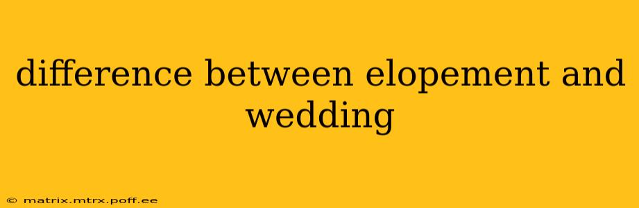 difference between elopement and wedding