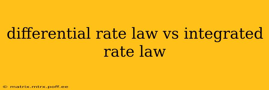 differential rate law vs integrated rate law