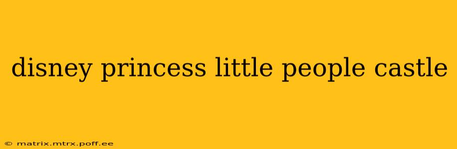 disney princess little people castle